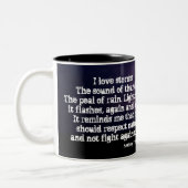 雷稲妻の引用文 ツートーンマグカップ (左)