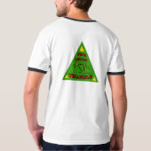 雷道は鉄の三角形へ方法でした Tシャツ (裏面)