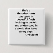 雷雨だ 缶バッジ (正面)