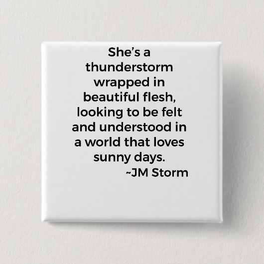 雷雨だ 缶バッジ (正面)