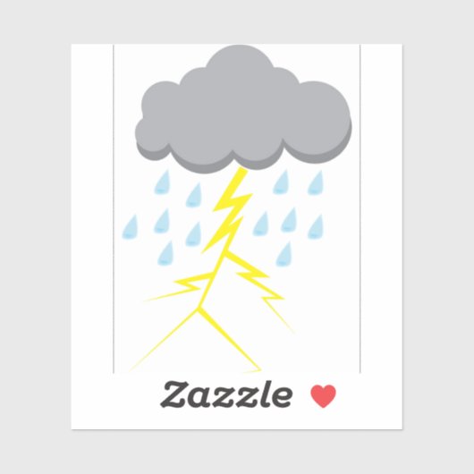 雷雨と稲妻 シール (シート)
