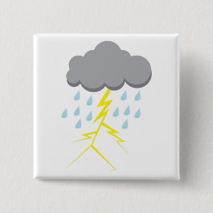 雷雨と稲妻 缶バッジ