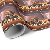 雷雨に襲われた象 ラッピングペーパー (ロールコーナー)