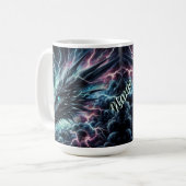 雷雨の中のドラゴンヘッド稲妻 コーヒーマグカップ (正面左)