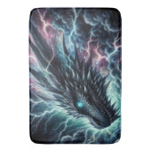 雷雨の中のドラゴンヘッド稲妻 バスマット (正面縦)
