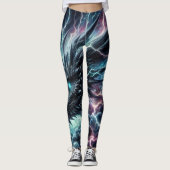 雷雨の中のドラゴンヘッド稲妻 レギンス (正面)