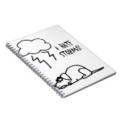 雷雨の漫画を恐れている犬 ノートブック (右側)