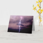 雷雨の稲妻ボルト カード (黄色い花)