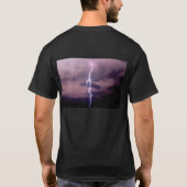 雷雨の間の稲妻 Tシャツ (裏面)