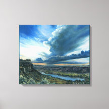 「雷雨」が続くカンバス