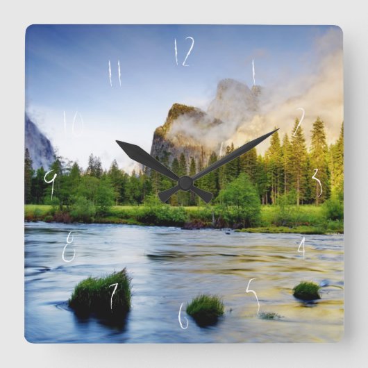 雷雨 スクエア壁時計 (正面)