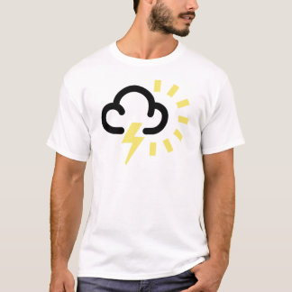 雷雨: レトロの天気予報の記号 Tシャツ
