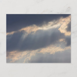 雷雲のある空の背景 ポストカード