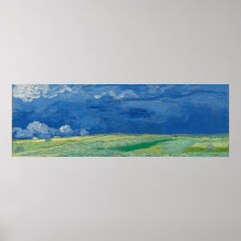 雷雲の下の小麦畑 ポスター