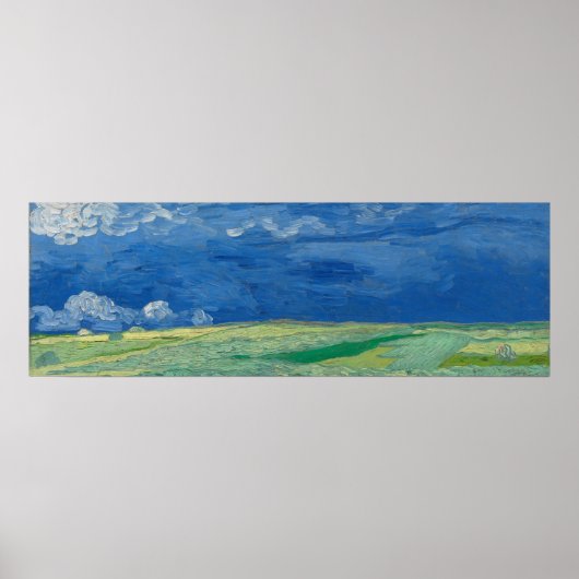 雷雲の下の小麦畑 ポスター (正面)