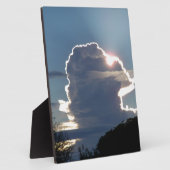 雷頭雲が太陽を遮る フォトプラーク (側面)