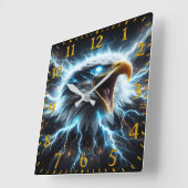 雷鳥の上昇 スクエア壁時計 (傾斜)