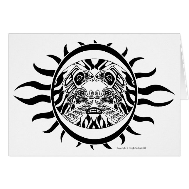 雷鳥の人の空白のなカード (正面横)