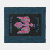 雷鳥の南西芸術のネイティブアメリカンの記号 フリースブランケット (正面(横))