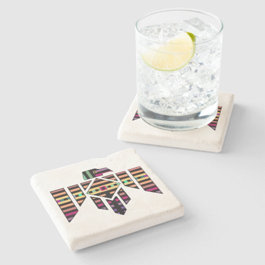 雷鳥の石コースター ストーンコースター (横)