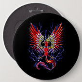 雷鳥の耳下腺生物 缶バッジ (正面&裏面)