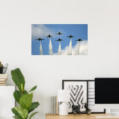 雷鳥飛んでいるの形成 ポスター (ホームオフィス)