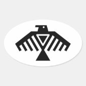 雷鳥 楕円形シール (正面)