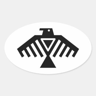 雷鳥 楕円形シール