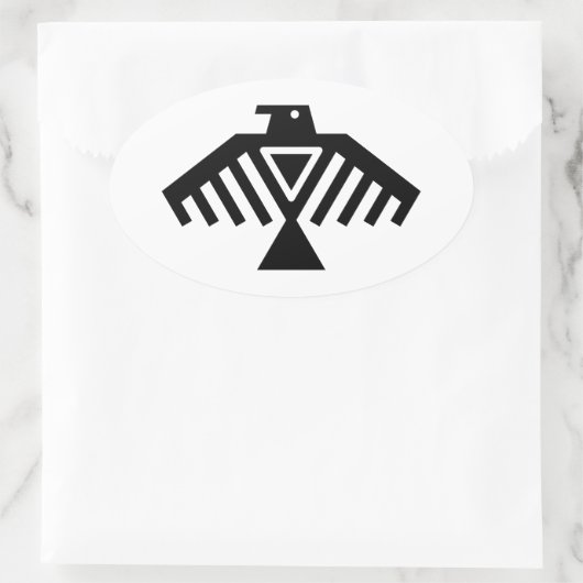 雷鳥 楕円形シール (バッグ)