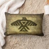 雷鳥- Anishinabeの人々の紋章 ランバークッション (ブランケット)