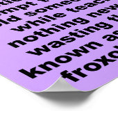 雷鳴おもしろいポスター標識 ポスター (角)