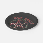 雹サタンクリスマスクランパスクリスマスデビルキャンディ ペーパープレート (アングル)