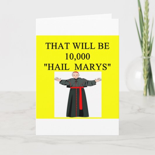 雹Mary Catoli onfessileジョーク カード (正面)