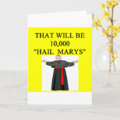 雹Mary Catoli onfessileジョーク カード (黄色い花)