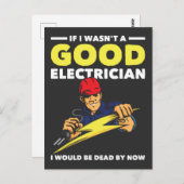 電おもしろい気ことわざ・ジョブ・ドア・ユーモア ポストカード (正面/裏面)