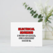 電おもしろい気技師…疑う ポストカード (スタンド正面)