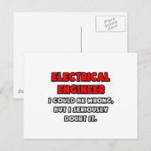 電おもしろい気技師…疑う ポストカード (正面/裏面)