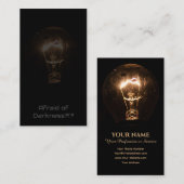 電おもしろい気筋の電球が暗闇を照らす 名刺 (正面/裏面)