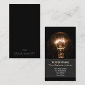 電おもしろい気筋の電球が暗闇を照らす 名刺 (正面/裏面)