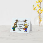 電おもしろい気線グリーティングカード カード (黄色い花)