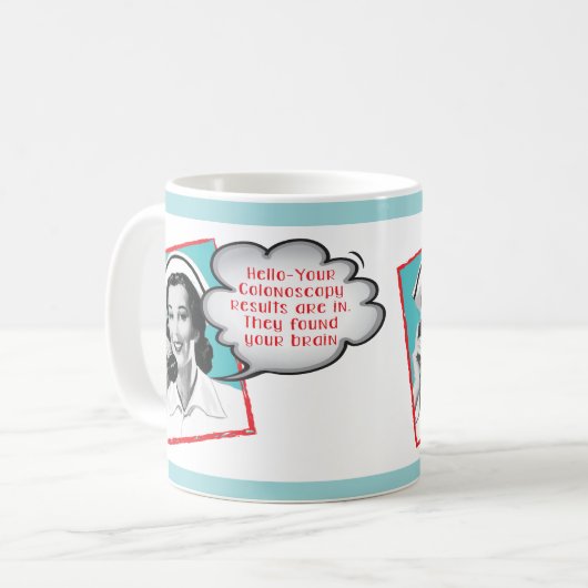 電おもしろい話のナース コーヒーマグカップ (正面左)