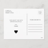 電おもしろい話バレンタインの恋はがきをオフにする シーズンポストカード (裏面)