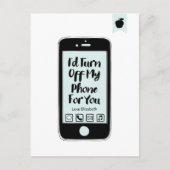 電おもしろい話バレンタインの恋はがきをオフにする シーズンポストカード (正面)