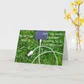 電おもしろい話充電器13番目の誕生日カード カード (黄色い花)