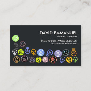 電はっきりした球電気技師 名刺