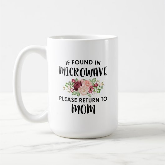 電もし子レンジで見つかったので、お母さんに戻って下さい コーヒーマグカップ (左)