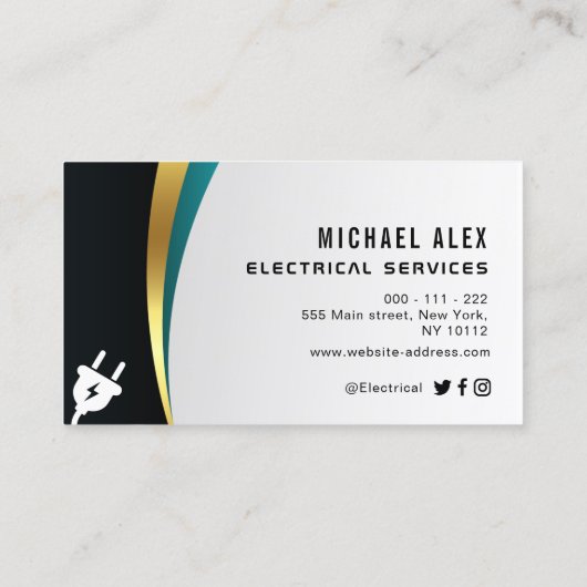 電エレガント気名刺 名刺 (裏面)