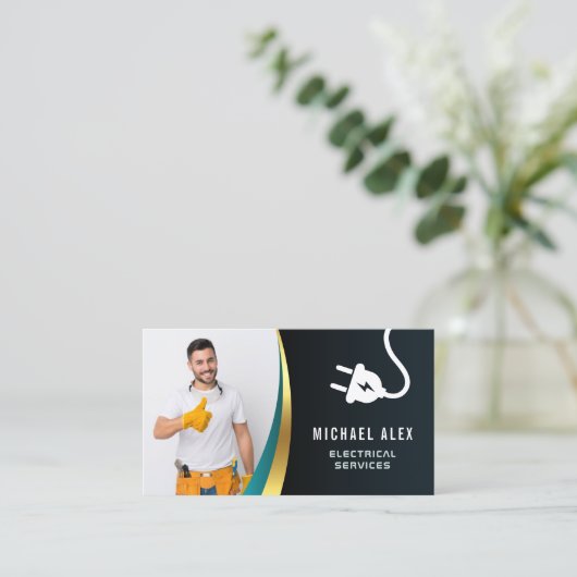 電エレガント気名刺 名刺 (スタンド正面)