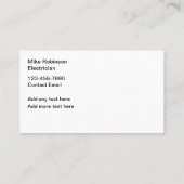 電カッコいい気モダン業者の名刺 名刺 (裏面)