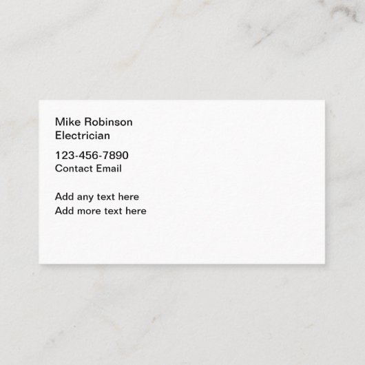 電カッコいい気モダン業者の名刺 名刺 (裏面)